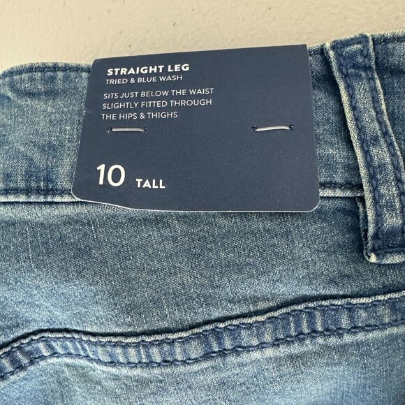 J Jill Tried And True Fit Jeans Size 10 Tall Straight Leg Stretch - Picture 5 of 11